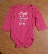 The Children&#39;s Palace Baby Girl 0-3M One-piece Pink Daddy &amp; Mommy&#39;s Little Diva  - £1.80 GBP