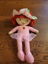 Strawberry Shortcake Plush 2004 Stuffed Doll Kellytoy 17” Ballerina Pink... - £9.52 GBP