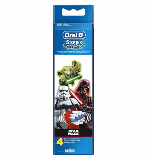 Oral B Power Replacement Electric Toothbrush Heads Star Wars x 4 - $40.96