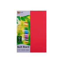 Quill Cardboard A4 (50pk) - Red - £31.18 GBP