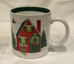 1985 Vintage Himark Christmas Coffee Mugs Qty 4, Japan. Artist Saltera VGC! - £23.34 GBP