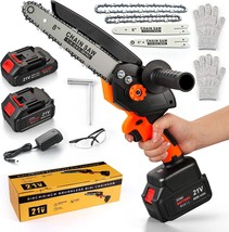 Electric Rechargeable 21V Small Handheld Portable Saws Yard Tool, Oil Sy... - £113.63 GBP