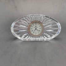 Vtg Waterford Oval Crystal Clock With Brand New Clock Time Piece From Wa... - $44.29
