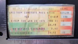 Yes / Jon Anderson - Vintage Laminated June 21, 1979 Concert Ticket Stub - £15.42 GBP