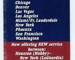 Braniff International Schedule 1985 Dallas Fort Worth  - $11.88