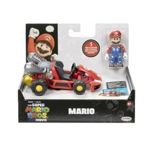 The Super Mario Bros. Movie 2.5” Mario Figure with Pull Back Racer NEW - £14.23 GBP