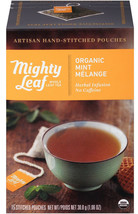 Mighty Leaf Whole Leaf Tea Organic Mint Melange 15 Tea Bags Kosher - £12.52 GBP
