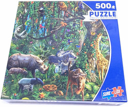 Sure Lox \ 500 Piece Jigsaw PUZZLE- Jungle Theme 19"X13" - $9.89