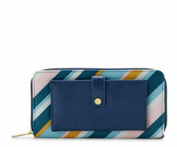 Time And Tru Ladies Victoria Stripe Wallet 10 Credit Cards I.D. Viewer - $13.35