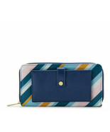 Time And Tru Ladies Victoria Stripe Wallet 10 Credit Cards I.D. Viewer - $14.50
