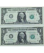 Fancy Serial Number Two US$1 Star Notes Ending in 01 - $5.95
