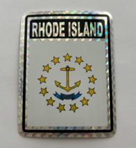 Rhode Island Flag Reflective Decal Sticker 3&quot;x4&quot; Inches - $3.99