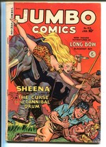 Jumbo #143 1951-Fiction House-2 Sheena stories-Ghost Gallery-Hawk-Kamen-FN- - £120.60 GBP