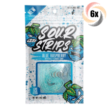 6x Bags Sour Strips Blue Raspberry Flavored Candy | 3.4oz | Fast Shipping - $32.12