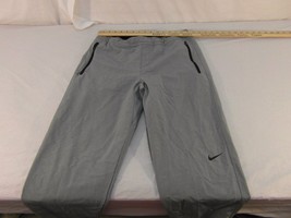 Adult Women&#39;s Nike Polyester Elastine Gray Black Workout Track Pants 30901 - £18.54 GBP