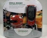 Oregon Scientific Grill Right Red Talking BBQ Oven Thermometer AW131 New - $29.69