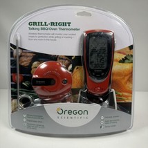 Oregon Scientific Grill Right Red Talking BBQ Oven Thermometer AW131 New - £23.73 GBP