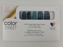 Color Street SUIT YOURSELF 100% Real Nail Polish Strips Teal Blue Black ... - £26.05 GBP