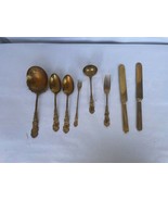 ESTATE SALE 32 PIECE GOLDEN ROGERS &amp; SON &quot;ROYAL PLUME&quot; SILVERWARE SET - $115.07 CAD