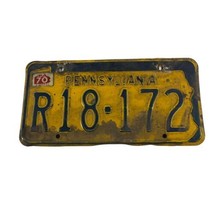 Vintage 1970 Pennsylvania License Plate R18-172 Rustic Distressed Man Cave Wall - £14.94 GBP