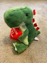 14" Aurora Baby Green Dino Dinosaur Alligator Sewn Eyes Plush Stuffed Animal - $18.69