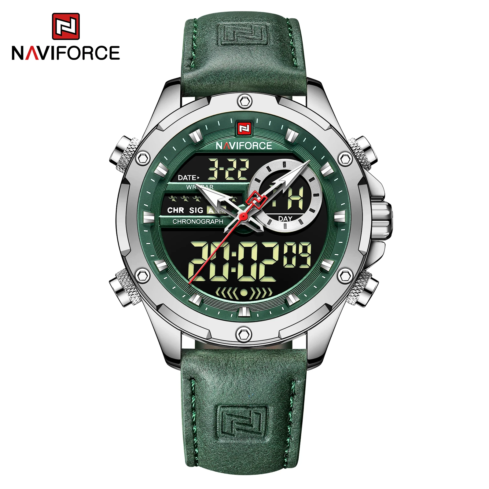NAVIFORCE 2024 Men&#39;s New  Movement against Water   Casual  Wrist Watch Man Leath - £110.25 GBP