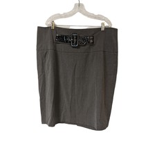 Lane Bryant Size 20 Pencil Skirt Gray with Faux Belt - £11.76 GBP
