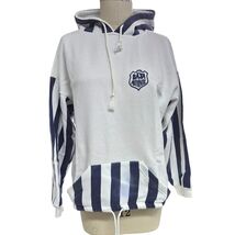 Vtg 80s 90s Either Or Team Baja Authentic Hoodie Sz M/L White  Navy Swea... - $28.00