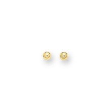 14 Karat Yellow Gold Ball Stud Earrings 3mm - £59.81 GBP