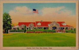 Postcard Connecticut New Britain Stanley Golf Club Linen Color  1942 5.5 x 3.5 &quot; - £6.13 GBP