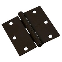 National Hardware N830-205 Steel 512 Door Hinges 3&#39;&#39; in. Oil Rubbed Bronze - £4.67 GBP