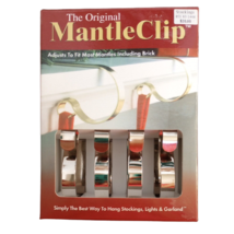 The Original Mantle Clip Silver Christmas Stocking Holder Decorations Li... - $3.97