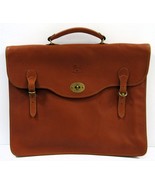 IL BISONTE Wanny Di Filippo Italy Messenger Bag Briefcase Sepia Leather ... - $3,373.45 MXN