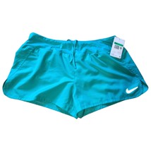 NEW Nike Womens L Dri-FIT 3&#39;&#39; Running Shorts Activewear - Washed Teal - £15.68 GBP