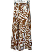 country road brown stripe long Modesty Maxi skirt Size S - £17.21 GBP
