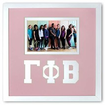 Gamma Phi Beta Sorority Licensed Picture Frame for 4x6 photo Pink and White - £27.85 GBP