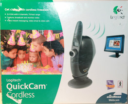 Logitech QuickCam Cordless Webcam Hardly Used Great Shape 961144-0403 - £61.15 GBP