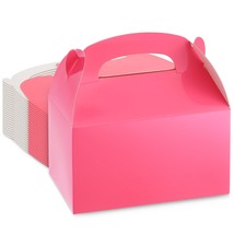 24 Pack Pink Gable Boxes With Handles For Party Favors (6.2X3.5X3.6 In) - £23.44 GBP