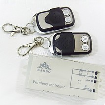 2 Channel 2CH Wireless Receiver RF Remote control AC220V Switch Button ON/OFF - £23.56 GBP