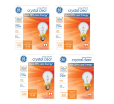 GE 40-WATT Light Bulbs Crystal Clear 430 Lumens Dimmable Classic 8 Bulb ... - $24.64