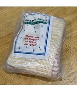 Vtg Cotton (4) Dish cloths NEW Industries of the Blind Greensboro NC Str... - $34.74 CAD