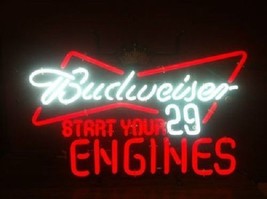 New Budweiser Start Your Engine Nascar #29 Neon Sign 24&quot;x20&quot;   - £199.10 GBP