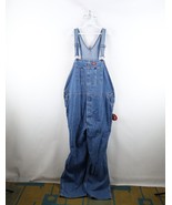 Deadstock Vintage 90s Dickies Mens 46x32 Spell Out Wide Leg Denim Overal... - $108.85