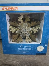 Sylvania 11 LED Lights Glitter Gold  Treetop Star **For Indoor Use**Christmas - £20.10 GBP