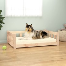 Dog Bed 95.5x65.5x28 cm Solid Wood Pine - £62.34 GBP