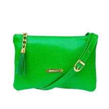 Bottega Fiorentina Italian Made Green Lizard Print Leather Small Crossbody Bag - £213.56 GBP