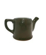 Vintage Dark Olive Green Pottery Teapot Handmade Stoneware Water pitcher... - $7.85