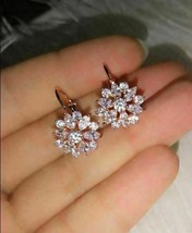 1.75Ct Simulated Marquise Diamond Leverback Earrings 14K Rose Gold Plated Silver - £63.30 GBP