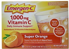 Emergen-C Vitamin C Flavored Fizzy Drink Mix Packets, Super Orange 30 ea - £28.14 GBP