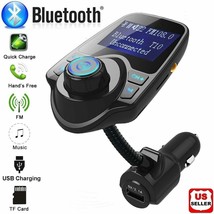 Wireless In-Car Bluetooth Fm Transmitter Mp3 Radio Adapter Car Kit Usb C... - £22.37 GBP
